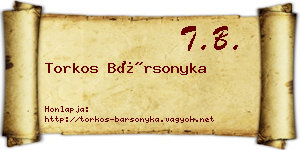Torkos Bársonyka névjegykártya